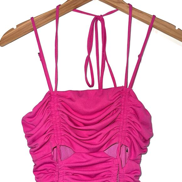 NWT Revolve NBD Hot Pink Diem Bodycon Cutout Mini Dress Barbiecore Size Small - Picture 4 of 16